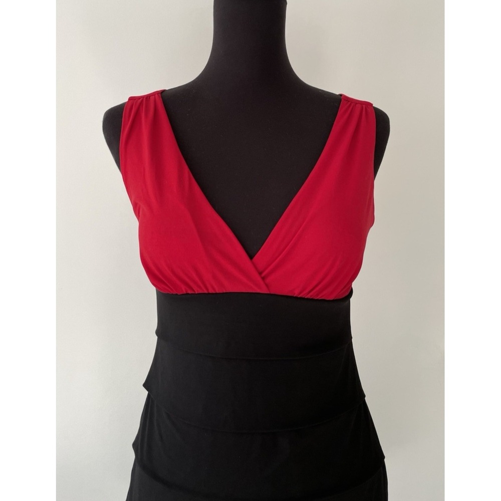 Sweet Storm Dress Womens Large Red Black‎ Bodycon Cocktail Holiday Xmas Stretchy